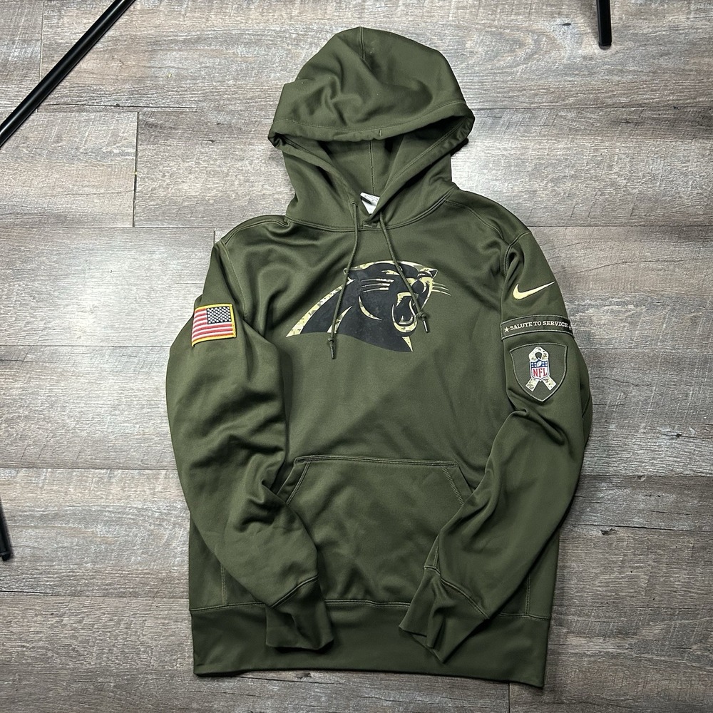 Carolina Panthers NFL Nike Salute to Service Green Hoodie Size Medium USA
